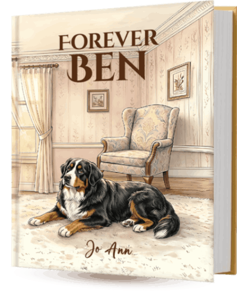 Forever Ben book feature showcasing Jo Ann Celli's true story of love and loyalty with her dog Bentley.